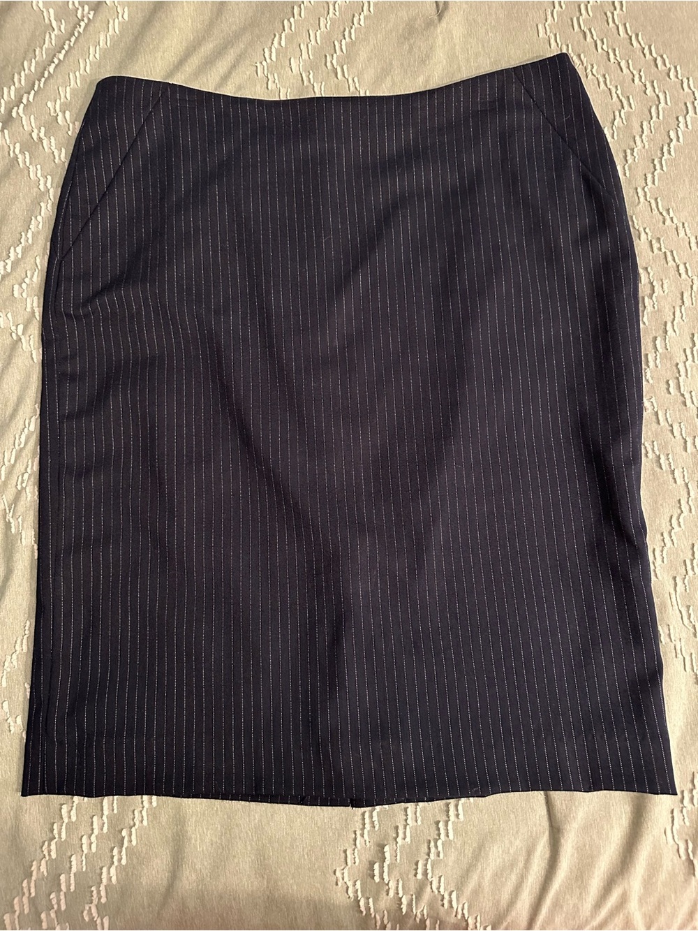 Tommy Hilfiger Navy Pinstripe Pencil Skirt